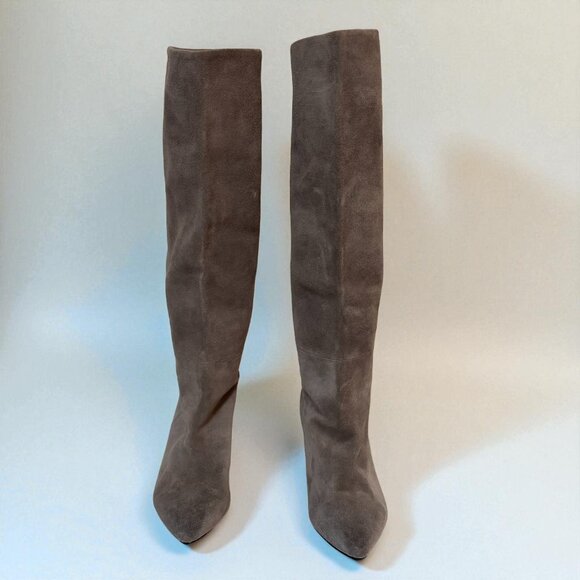 Jeffrey Campbell “Senita” Suede Knee-High Boots in Grey 👢✨ - Picture 1 of 10